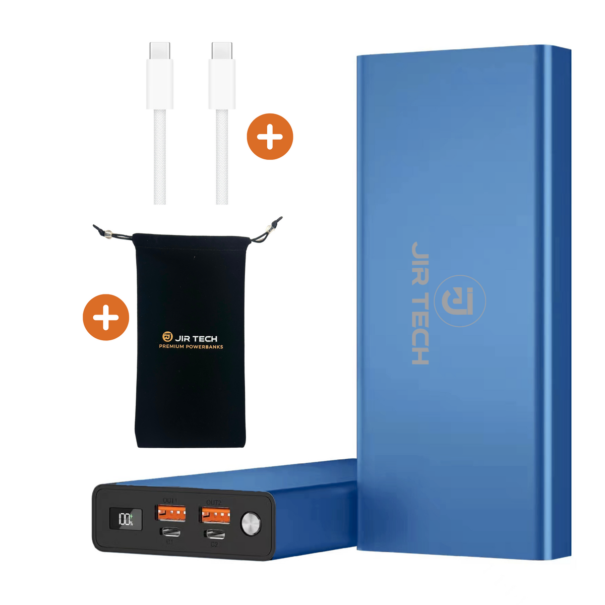 JIRTech® Powerbank 30.000 mAh – Laptop Speed Charging