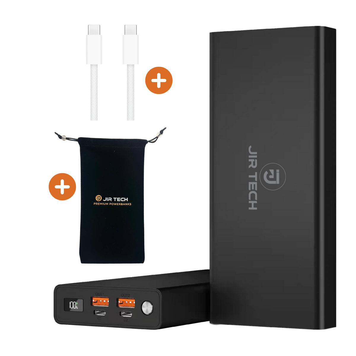 JIRTech® Powerbank 30.000 mAh – Laptop Speed Charging