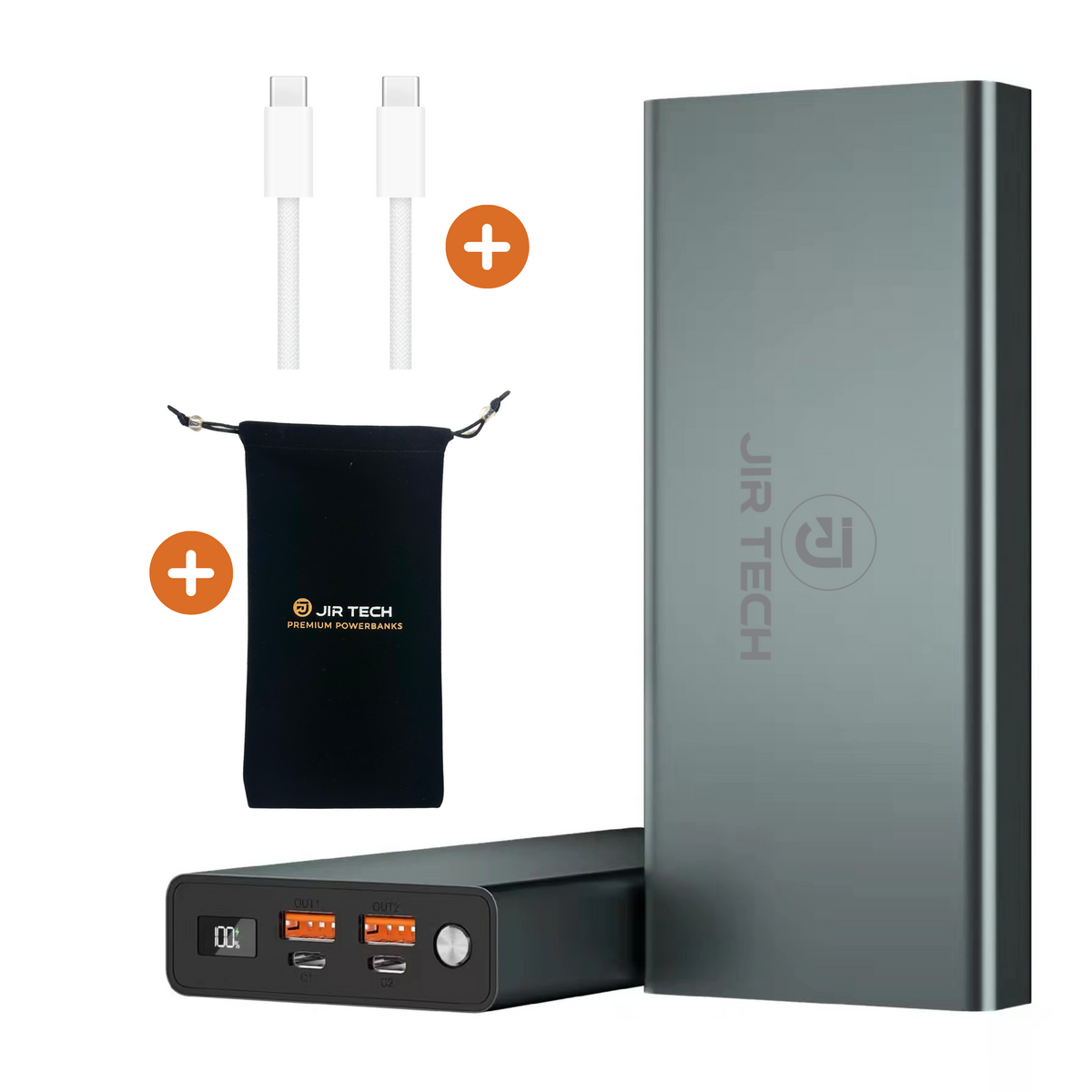 JIRTech® Powerbank 30.000 mAh – Laptop Speed Charging